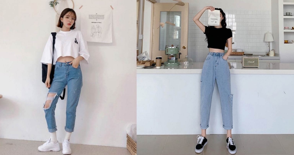 Oversized t-shirt with baggy pants comfortable street style