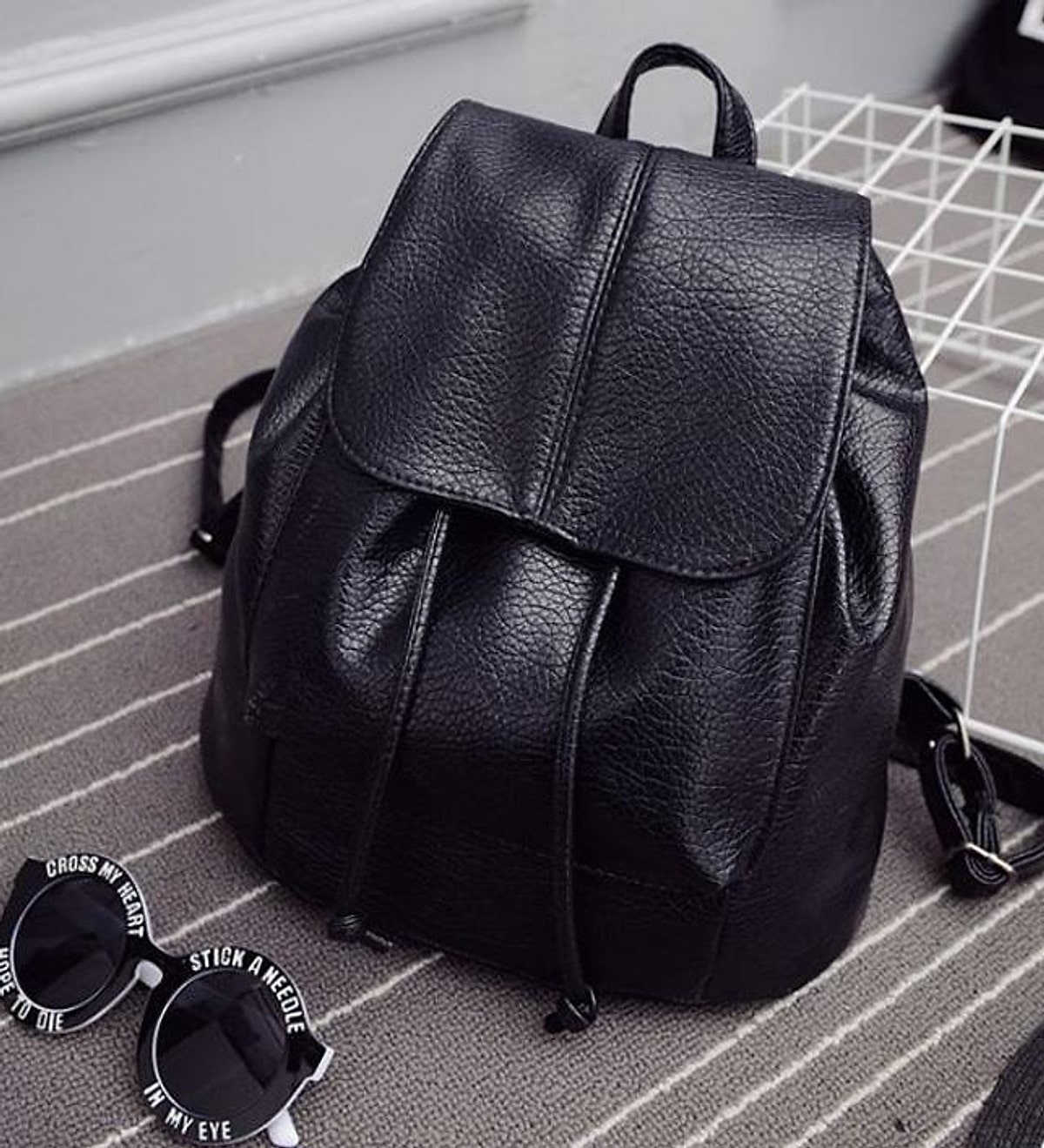 premium leather fashion backpack
