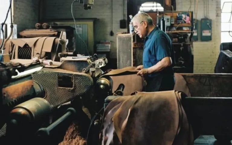 preparing and treating leather before cutting