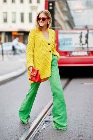 Shine at fashion week with just fresh lemon yellow cardigan Shine at fashion week with just fresh lemon yellow cardigan