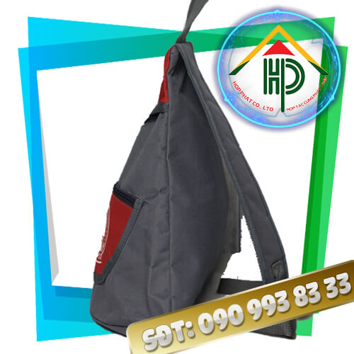 Side view of custom-made KFC crossbody bag