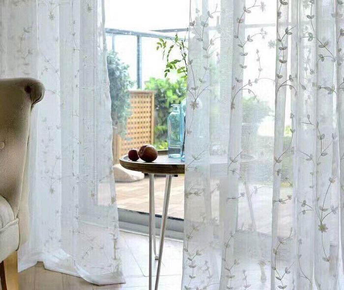 Silk voile fabric for curtains