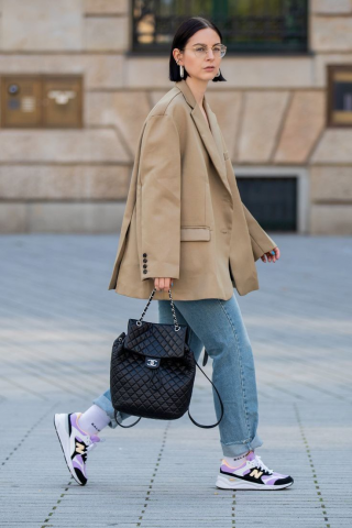Sneakers in blazer styling