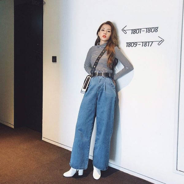 Style ankle boots edgily wide leg jeans
