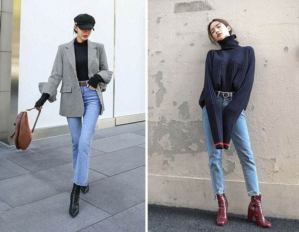 Style ankle boots simply with skinny jeans