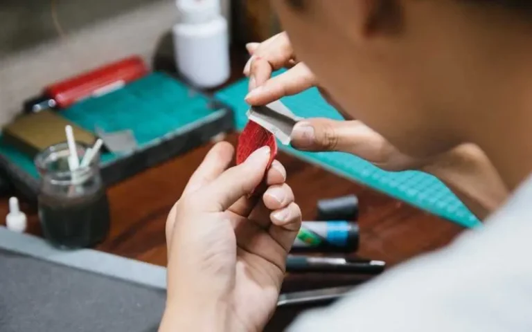 treating leather edges and corners