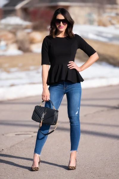Outfit Coordination with Peplum Tops - Trendy, Never Out of Style Long skirts in outfit coordination with peplum tops