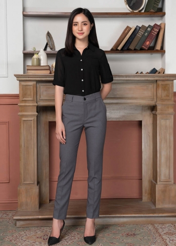 What color pants to pair with black women's shirts