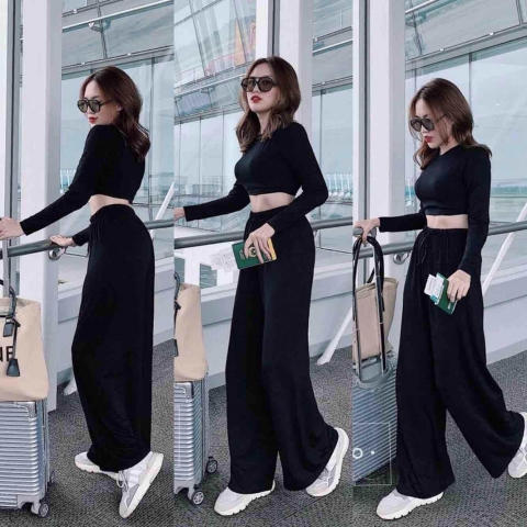 What color top to pair with wide-leg black pants