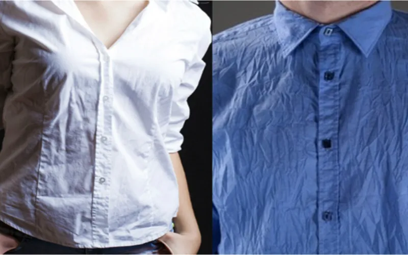 wrinkled fabric
