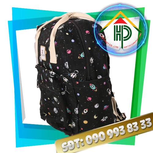 Angled view of Ziczac fashion backpack