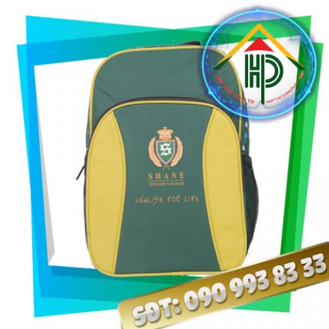 Front view of English language backpack Front view of English language backpack