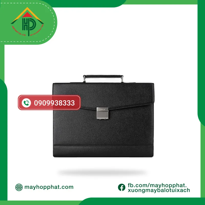 Gence Leather Document Briefcase