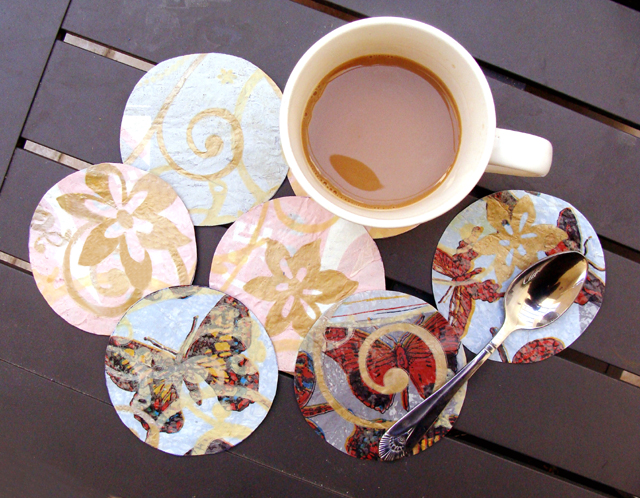 making drink coasters from nylon bags