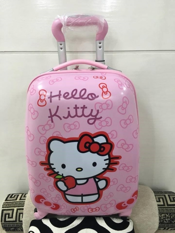 Pink Hello Kitty rolling backpack