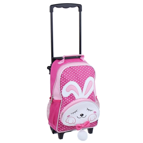 Rabbit-themed rolling backpack