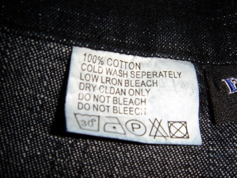 Read the care label on the backpack carefully before washing