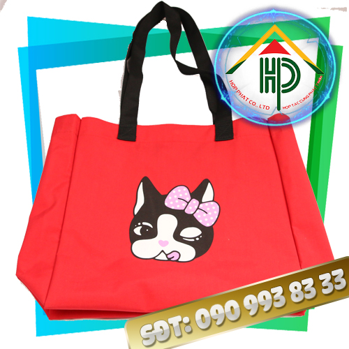 Red Cat Face Canvas Fashion Travel Handbag Red Cat Face Canvas Fashion Travel Handbag