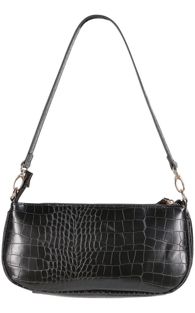 Retro crocodile-print handbag