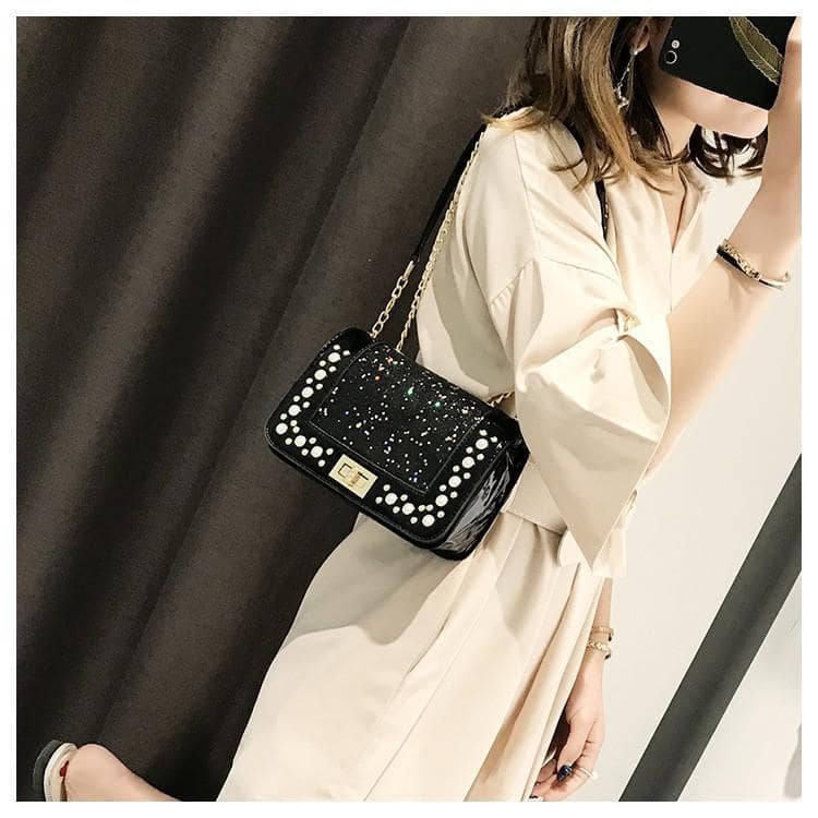 Sparkling fashion crossbody bag for parties and events