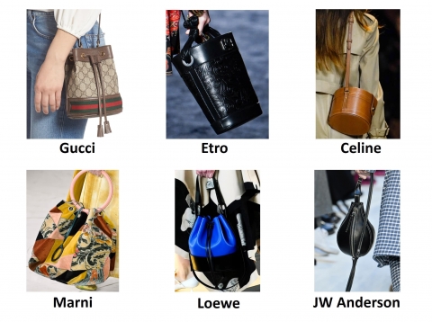 Trendy bucket handbags
