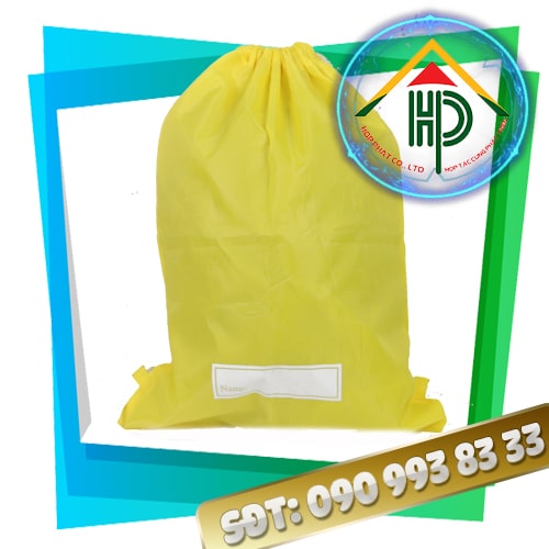 Yellow Drawstring Shoe Bag