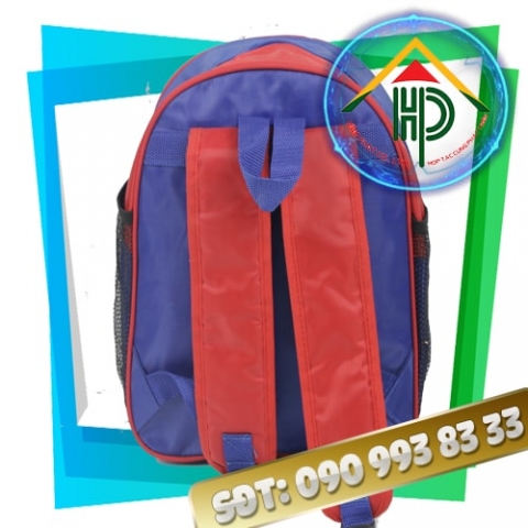 ABCD Kids Backpack – Waterproof Preschool Bag Custom Made by Hop Phat Back view of ABCD kids backpack