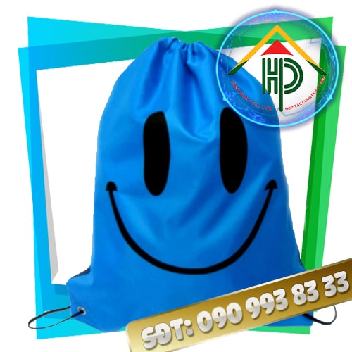 Blue Drawstring Backpack