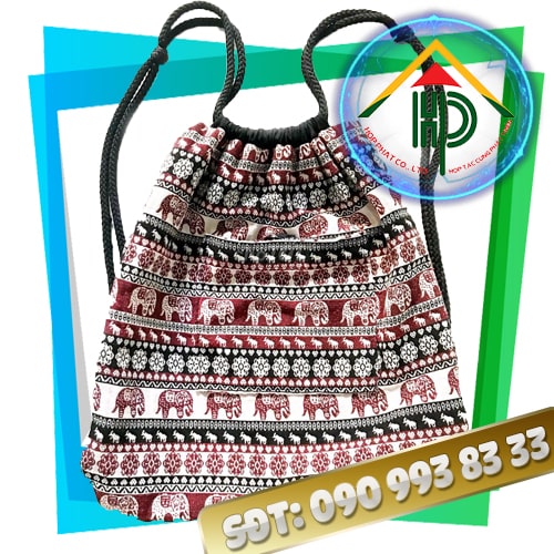 Brocade Drawstring Backpack – Ethnic Pattern Custom Bag | Hop Phat Factory Brocade Drawstring Backpack