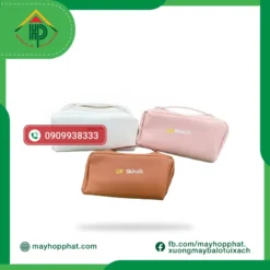 Cosmetic bag with Drskinsilk logo print