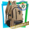 Cream Travel Backpack – Waterproof Canvas, Multi-Compartment, Custom Logo by Hop Phat Factory Cream Travel Backpack