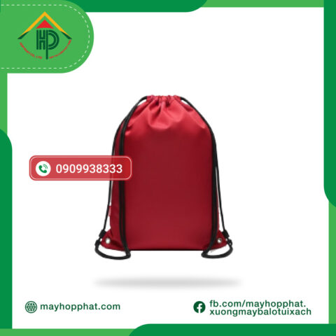 Vibrant Red Drawstring Backpack with Coca-Cola Logo | May Hop Phat