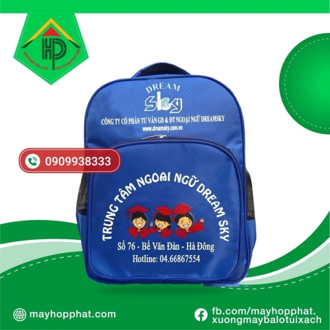 Premium Dream Sky English Backpack | Custom Language Center Branding | May Hop Phat Premium Dream Sky English Backpack | Custom Language Center Branding | May Hop Phat