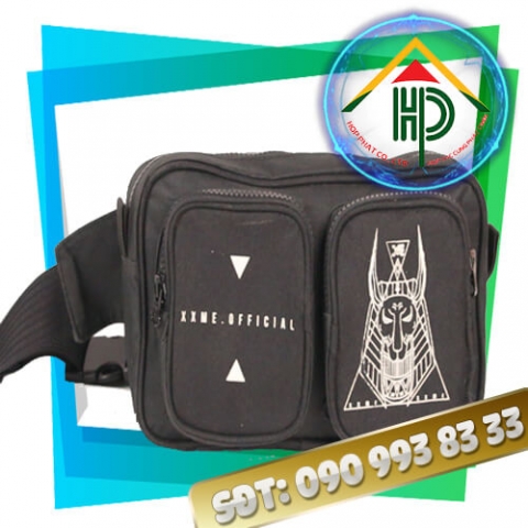 XXME Black Crossbody Bag – Quality Fashion Product by Hop Phat Front view of XXME crossbody bag