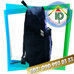 Lin Lin Black Canvas Fashion Backpack