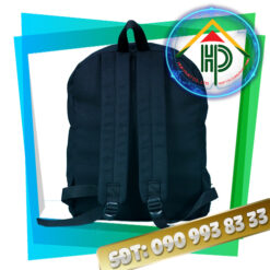 Lin Lin Black Canvas Fashion Backpack