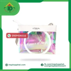 Premium Loreal 7-color transparent PVC bag | Stunning Holographic Cosmetic Case