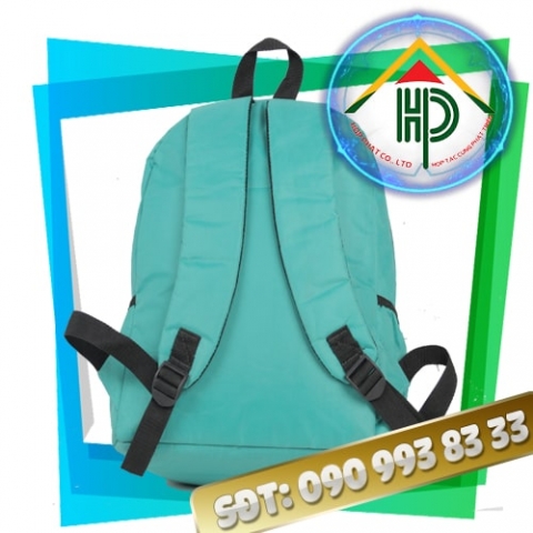Mam Xanh Preschool Backpack – Premium Waterproof Nylon, Cute Design for Toddlers at Hop Phat Mam Xanh Preschool Backpack – Back View