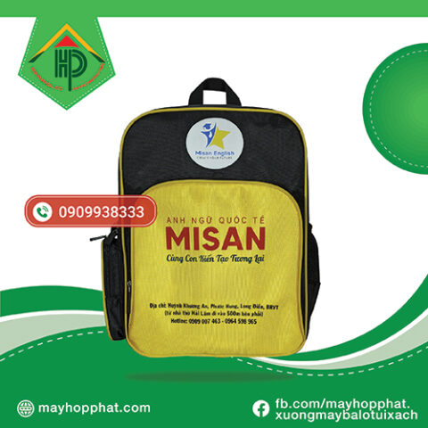 Premium MISAN English Backpack | Custom School Branding & Durable Design