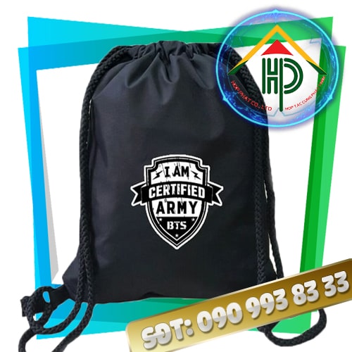 Nylon Drawstring Backpack – Durable Waterproof Custom Logo Bag | Hop Phat Factory Nylon Drawstring Backpack