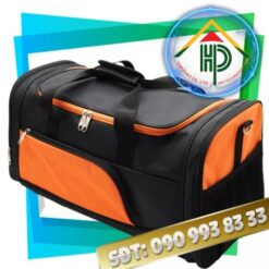 Orange Black-Trim Travel Bag
