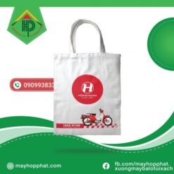 TÚI VẢI CANVAS HỒNG HẠNH TRẮNG