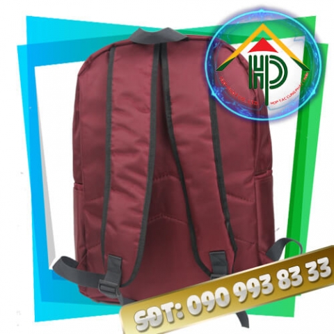 Sacombank promotional backpack back view Sacombank promotional backpack back view