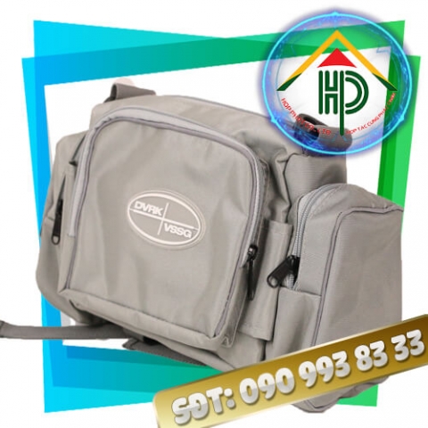 DVRK Fashion Crossbody Bag – Sleek Grey, Rubber-Print Logo, Custom-Made by Hop Phat Factory Side View DVRK Fashion Crossbody Bag