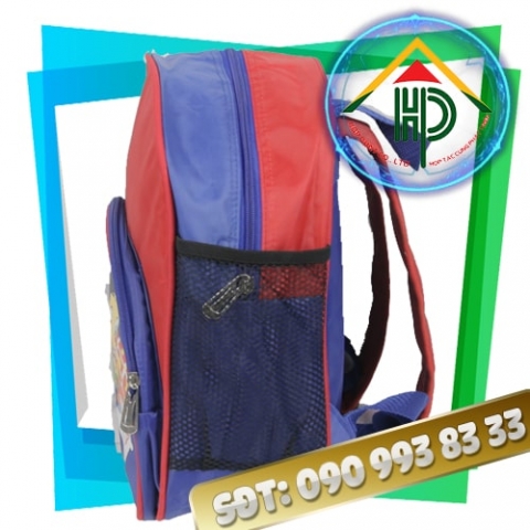 ABCD Kids Backpack – Waterproof Preschool Bag Custom Made by Hop Phat Side view of ABCD kids backpack