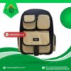 dim fashionable backpack in black and beige 1