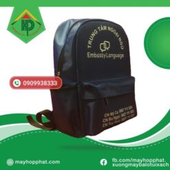 Premium EMBASSY English Backpack (Blue) | Custom Language Center Uniforms & Wholesale embassy english backpack blue 2