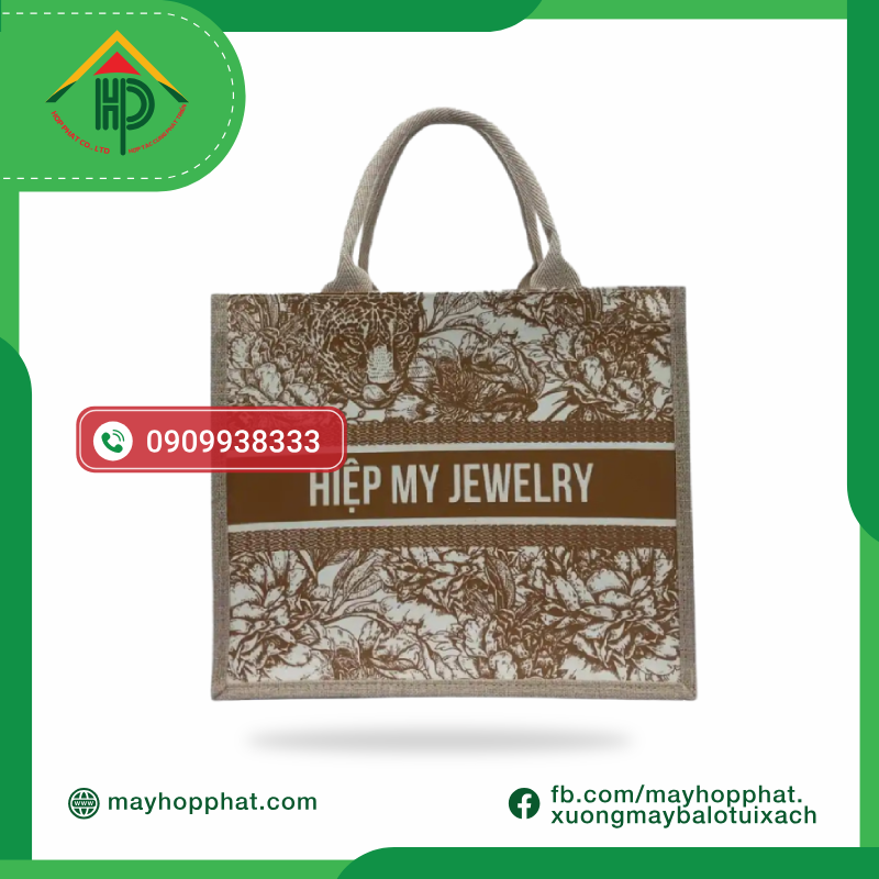 Hiep My Jewelry jute bag