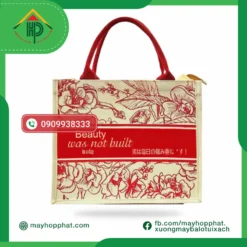 Imitation Jute Fabric Box Bag