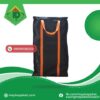 large black tote bag with orange handles 1